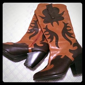 Cowboy Boots- Vegan Leather